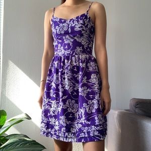 the gap purple floral dress